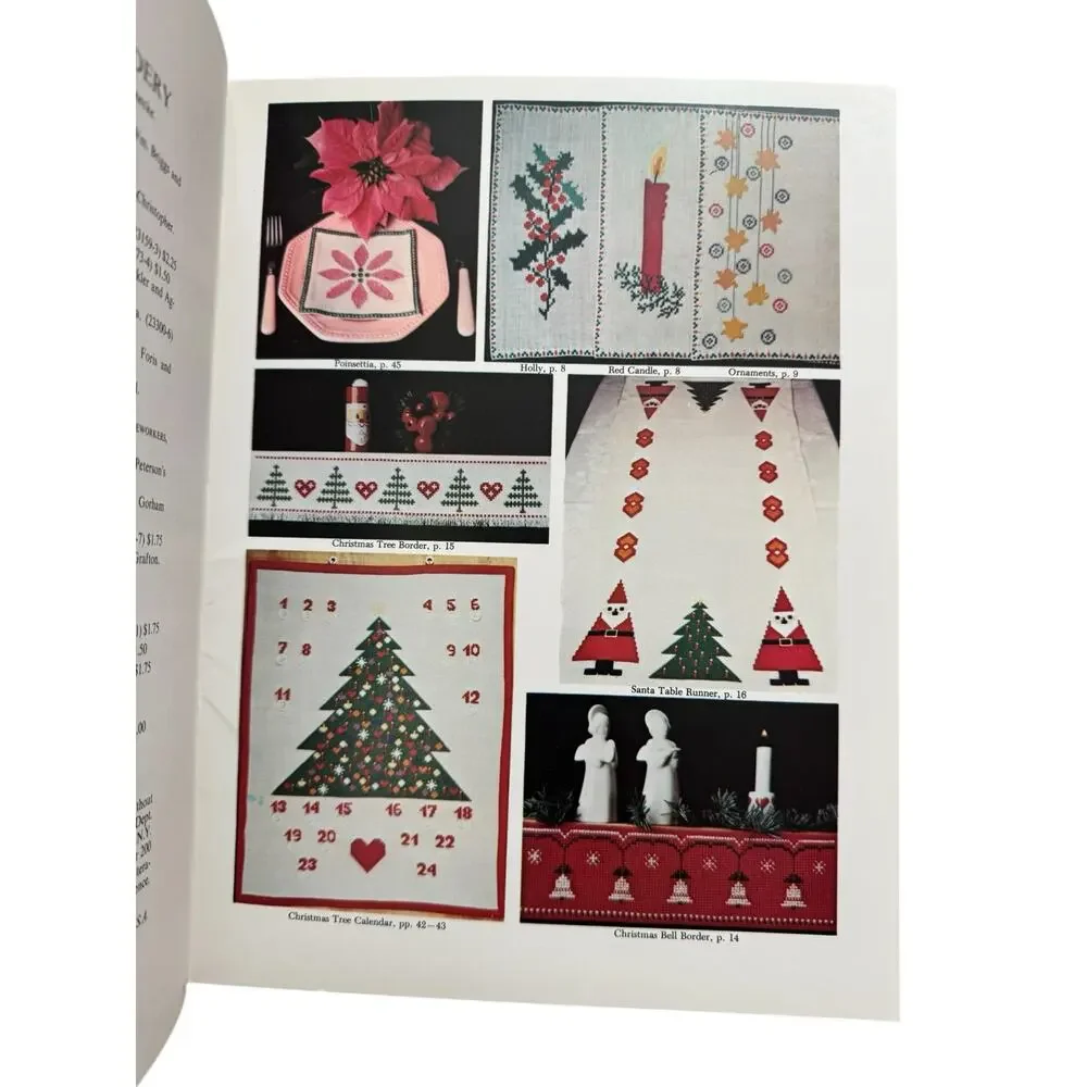 Vintage Charted Christmas Designs Cross Stitch Needlecraft Book 1982 47 pages